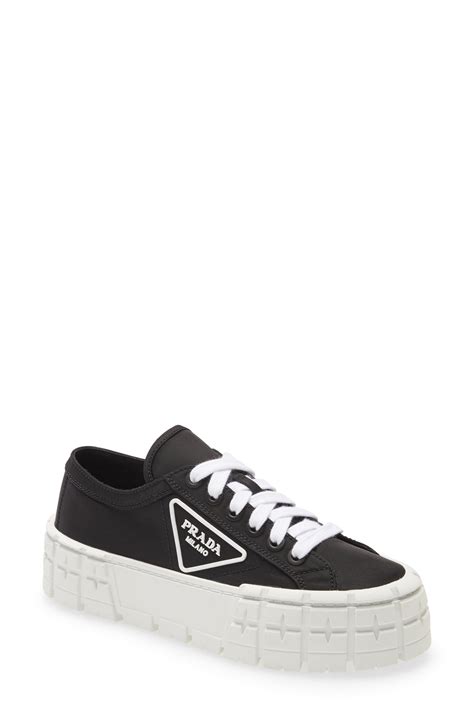 prada logo lug platform sneaker|Prada downtown shoes.